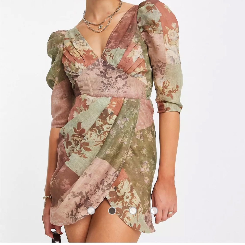 ASOS patchwork floral dress size 12